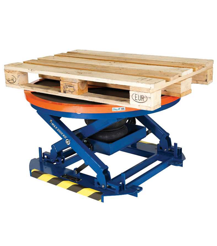 Auto-leveling device / pneumatic lifting table